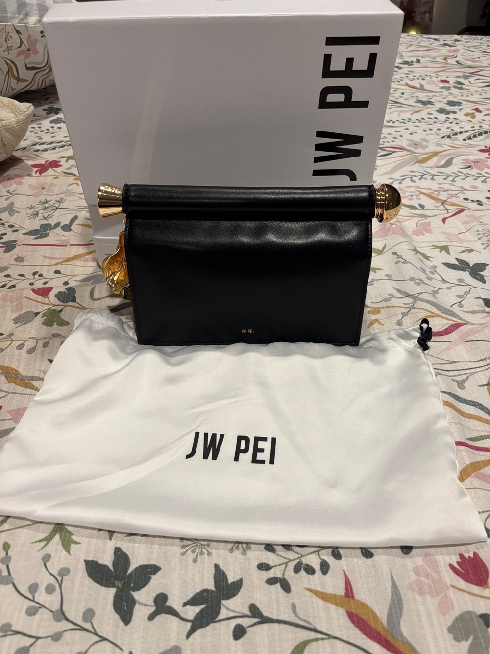 JW PEI Holly Metal Pendant Clutch Handbag